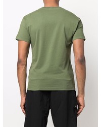 T-shirt à col rond imprimé olive Stone Island