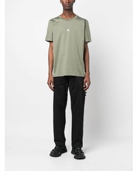 T-shirt à col rond imprimé olive Stone Island Shadow Project