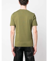 T-shirt à col rond imprimé olive Moschino