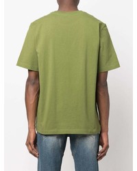 T-shirt à col rond imprimé olive Heron Preston