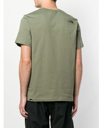 T-shirt à col rond imprimé olive The North Face