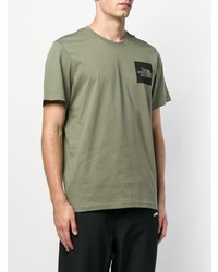 T-shirt à col rond imprimé olive The North Face