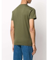 T-shirt à col rond imprimé olive Diesel