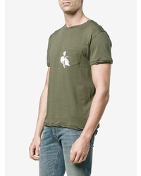 T-shirt à col rond imprimé olive Valentino