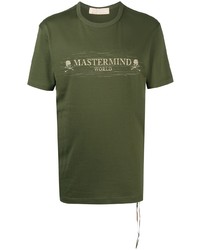 T-shirt à col rond imprimé olive Mastermind Japan