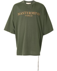 T-shirt à col rond imprimé olive Mastermind World