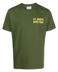 T-shirt à col rond imprimé olive MC2 Saint Barth