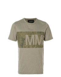 T-shirt à col rond imprimé olive Mr & Mrs Italy