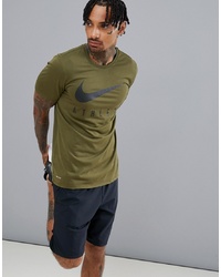 T-shirt à col rond imprimé olive Nike Training