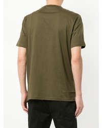 T-shirt à col rond imprimé olive Gieves & Hawkes