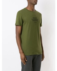 T-shirt à col rond imprimé olive OSKLEN