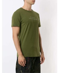 T-shirt à col rond imprimé olive OSKLEN