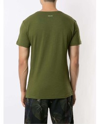 T-shirt à col rond imprimé olive OSKLEN