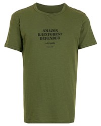 T-shirt à col rond imprimé olive OSKLEN