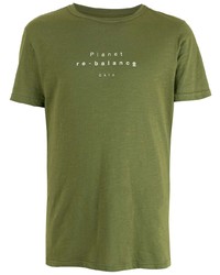 T-shirt à col rond imprimé olive OSKLEN