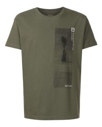 T-shirt à col rond imprimé olive OSKLEN