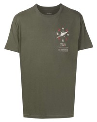 T-shirt à col rond imprimé olive OSKLEN