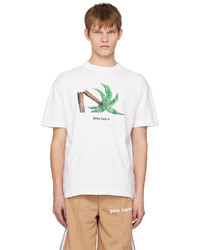 T-shirt à col rond imprimé olive Palm Angels