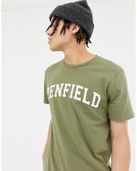 T-shirt à col rond imprimé olive Penfield