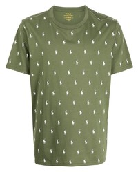 T-shirt à col rond imprimé olive Polo Ralph Lauren