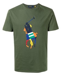 T-shirt à col rond imprimé olive Polo Ralph Lauren