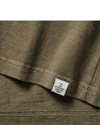 T-shirt à col rond imprimé olive VISVIM