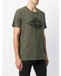 T-shirt à col rond imprimé olive rag & bone