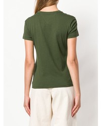 T-shirt à col rond imprimé olive Tommy Jeans