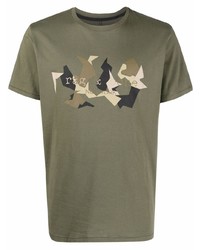 T-shirt à col rond imprimé olive rag & bone