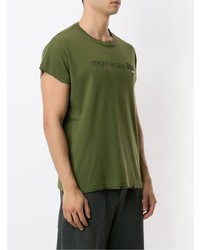 T-shirt à col rond imprimé olive OSKLEN