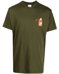 T-shirt à col rond imprimé olive RIPNDIP