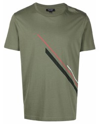 T-shirt à col rond imprimé olive Ron Dorff