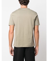 T-shirt à col rond imprimé olive Emporio Armani