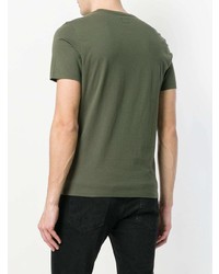 T-shirt à col rond imprimé olive CP Company