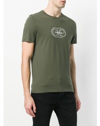 T-shirt à col rond imprimé olive CP Company