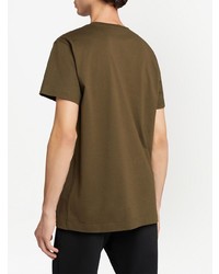 T-shirt à col rond imprimé olive Giuseppe Zanotti