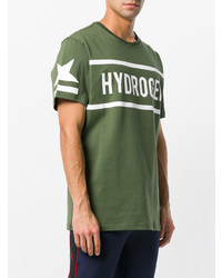 T-shirt à col rond imprimé olive Hydrogen