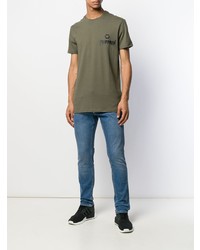 T-shirt à col rond imprimé olive Philipp Plein