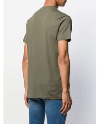 T-shirt à col rond imprimé olive Philipp Plein