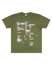 T-shirt à col rond imprimé olive Supreme