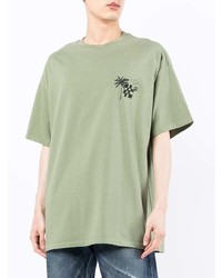 T-shirt à col rond imprimé olive FIVE CM