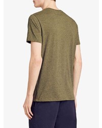 T-shirt à col rond imprimé olive Burberry