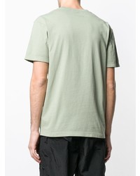 T-shirt à col rond imprimé olive Stone Island