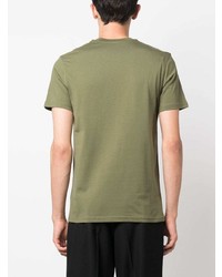 T-shirt à col rond imprimé olive Moschino