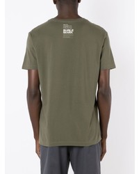 T-shirt à col rond imprimé olive OSKLEN