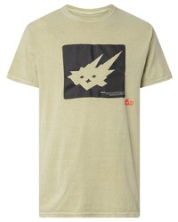 T-shirt à col rond imprimé olive Travis Scott