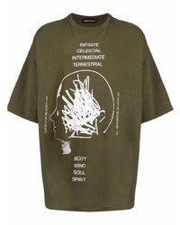 T-shirt à col rond imprimé olive UNDERCOVE