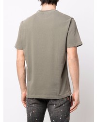 T-shirt à col rond imprimé olive Golden Goose