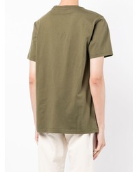 T-shirt à col rond imprimé olive Maharishi