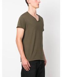 T-shirt à col rond imprimé olive Zadig & Voltaire